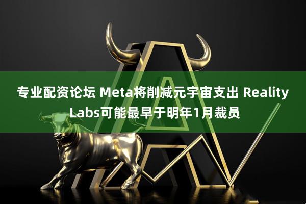 专业配资论坛 Meta将削减元宇宙支出 Reality Labs可能最早于明年1月裁员